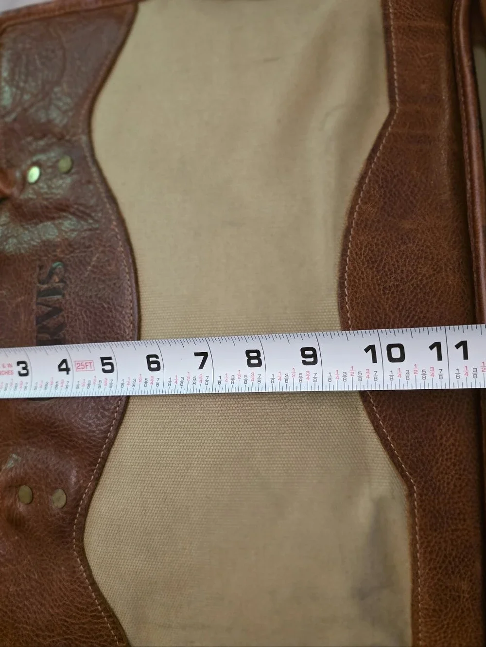 Vintage Orvis Canvas & Leather Messenger Bag‎ Briefcase Laptop Bag with Strap